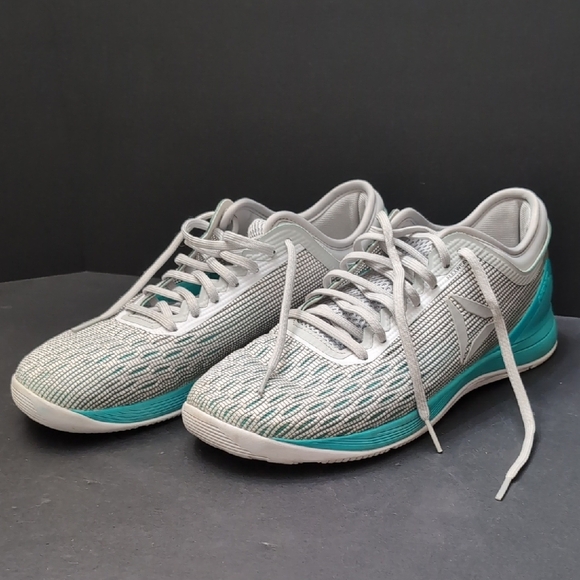 Reebok CrossFit Nano Women's Teal/Gray Lace-up Trainers,Size 10. - Picture 1 of 11